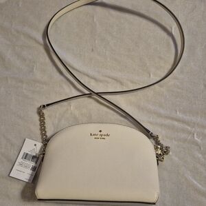 KATE SPADE CAMERON STREET HILLI LEATHER CROSSBODY BAG IN PARCHMENT WHITE